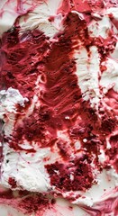 Fototapeta premium Delicious Swirled Berry and Creamy Vanilla Ice Cream Texture Background