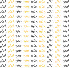Hello hand written pattern
