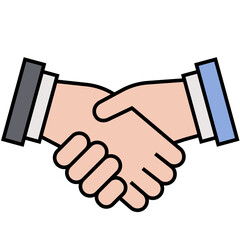 business negotiations icon, Handshake icon. Diversity, communication, Business agreement and partnership symbol in flat vector design.	
