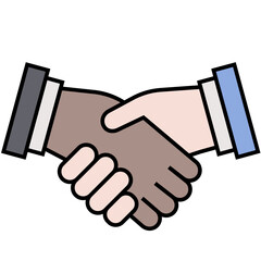 business negotiations icon, Handshake icon. Diversity, communication, Business agreement and partnership symbol in flat vector design.	