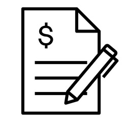 business Contracts icon, illustration line vector icon