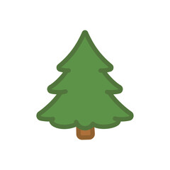 christmas tree with star and ornaments icon