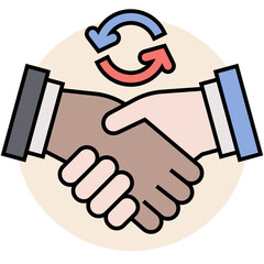 business negotiations icon, Handshake icon