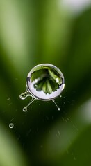 Water Droplet on a Leaf.