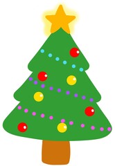 A festive Christmas illustration set featuring Santa Claus, Christmas trees, ornaments, gifts, and holiday decorations. Perfect for seasonal greeting cards, posters, and winter celebration designs.