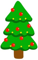 A festive Christmas illustration set featuring Santa Claus, Christmas trees, ornaments, gifts, and holiday decorations. Perfect for seasonal greeting cards, posters, and winter celebration designs.