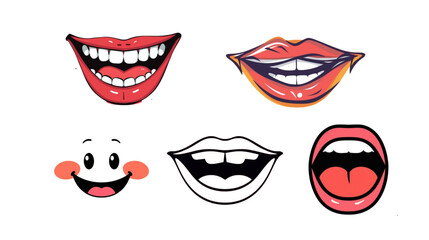 vector illustration of lips