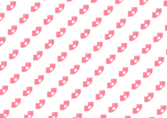ピンクの唇パターン背景