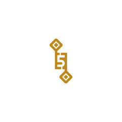 Double key 5 number company logo.
