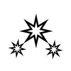 Obraz premium Star icon on transparent background, minimalist design for festive celebrations