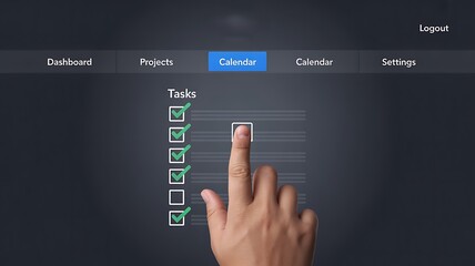 Digital Task List with Finger Interaction
