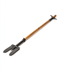 Hand operated garden tool isolated on white background for agricultural usage