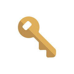 Key icon in color style for access, login, and home security projects.