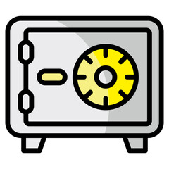 Safe Vault  Icon Element For Design