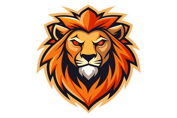 Obraz premium lion head vector art tattoo : dynamic lion head logo mascot for sports teams, branding, esports, and community entertainment