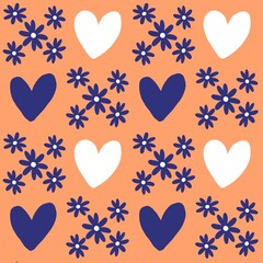 seamless pattern with hearts