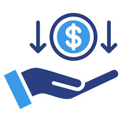 Debt Burden  Icon Element For Design