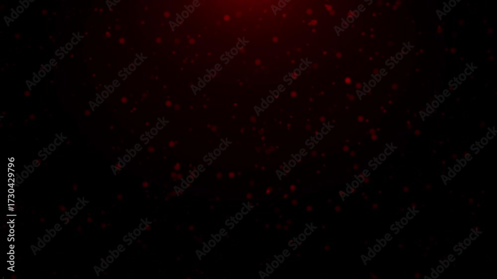 Wall mural red particles bokeh background animation loop for overlays and effects