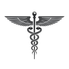 Caduceus Symbol with Wings, Health and Medicine Concept