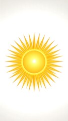 Bright yellow sun graphic