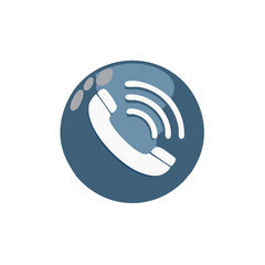 Phone Communication Icon Circle Button Contact Us Concept Graphic Vector Art