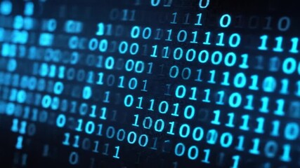 Digital binary code abstract background representing technology and computing - Powered by Adobe