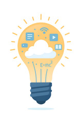 Lightbulb cloud knowledge