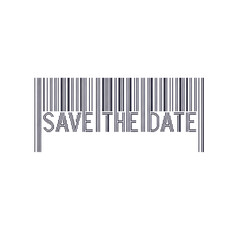 Minimalist barcode Save the Date
