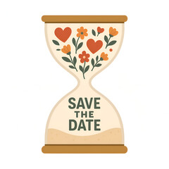 Hourglass Save the Date
