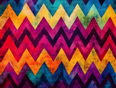 seamless abstract geometric triangle pattern with yellow accents - Powered by Adobe