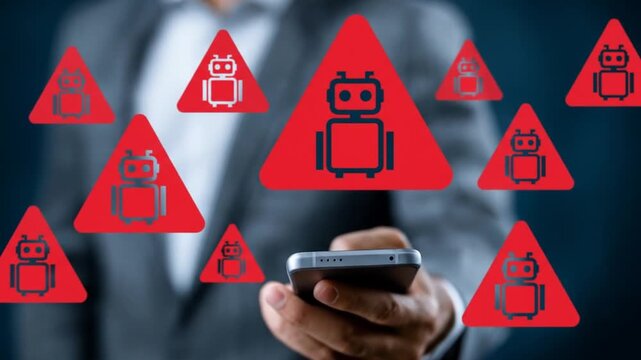 Smartphone and robot icons