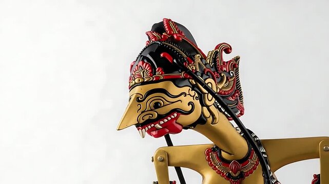 Indonesian Wayang Kulit Shadow Puppet Detail