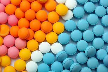 A collection of colorful pills