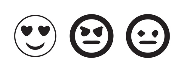 Emotional Expression Faces in Simple Line Style