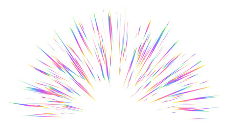 Obraz premium Abstract Rainbow Burst: Vibrant Rays of Light and Color.