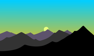 mountain silhouette vector design