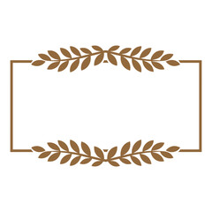 Brown Leaf Top and Bottom Frame