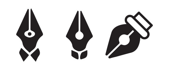 Simple Pen Nib Symbol in Vector Style