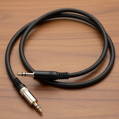 Black Audio Cable with 3.5mm Jack.