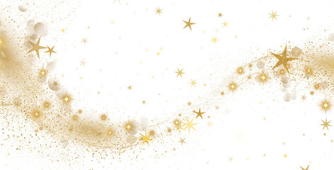 Golden Starry Swirl: A Celestial Dance of Light and Sparkle.