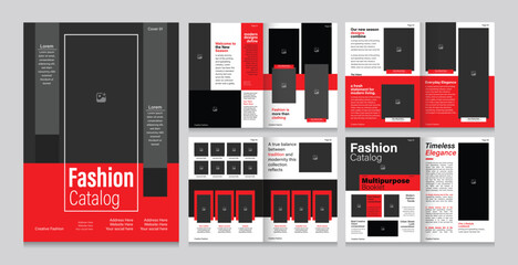 Fashion Catalog Template, Modern Multipurpose Booklet Design