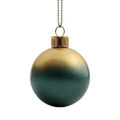 Gold-to-teal Christmas ornament