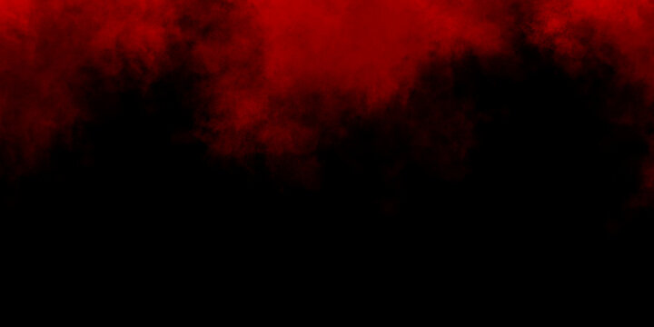 Dark moody red mist effect isolated on black background designed for atmospheric fantasy or horror visual concepts