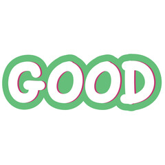 Illustration of GOOD sale tag for online shopping, greeting card, marketing, promotion, sticker, special price, discount, business, print, template, symbol, campaign, web button, mood, feeling