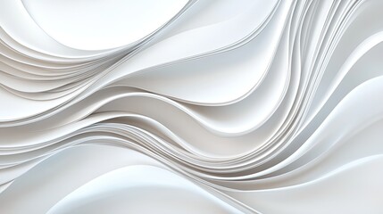 Obraz premium Abstract White Curving Layers Design