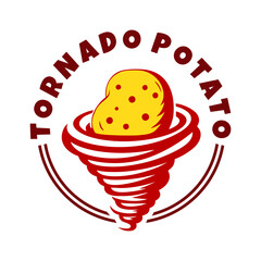 Tornado potato logo vector
