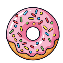 Pink Donut with Sprinkles