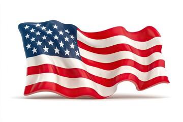 Obraz premium American flag waving proudly in the wind