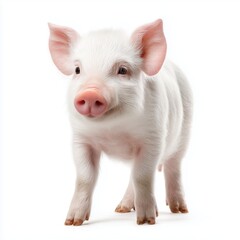 Adorable piglet isolated on white background cut out png