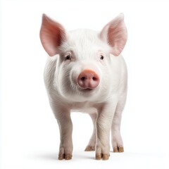 Adorable piglet isolated on white background cut out png, white background cut out png